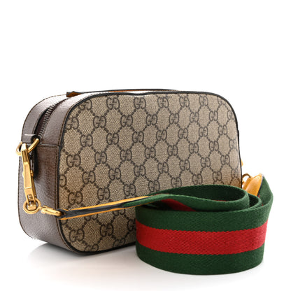 Gucci GG Supreme Monogram Web Neo Vintage Shoulder Bag Beige New Acero Crop 3 of 11