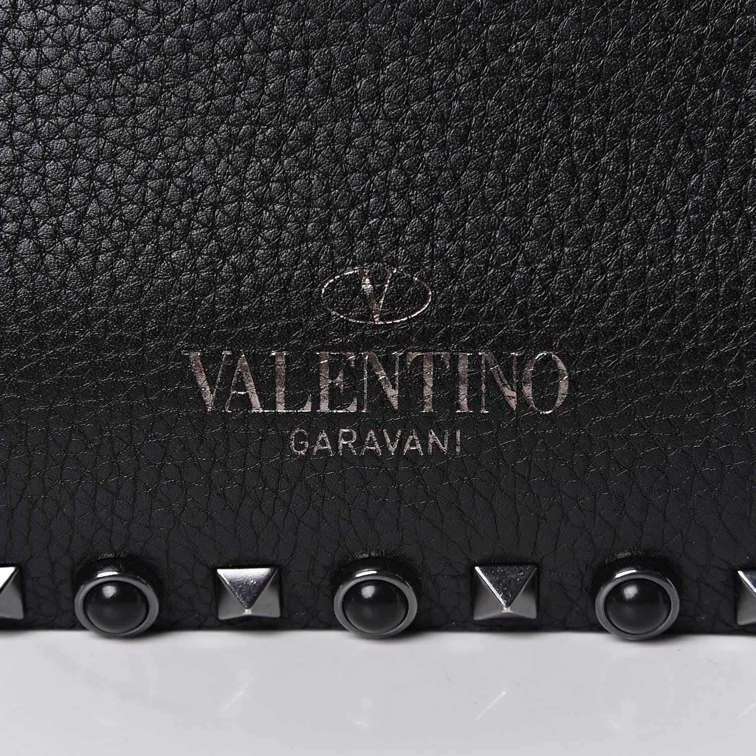 Valentino Garavani Pebbled Calfskin Onyx Medium Guitar Strap Rockstud Rolling Flap Saddle Bag Black 8 of 18