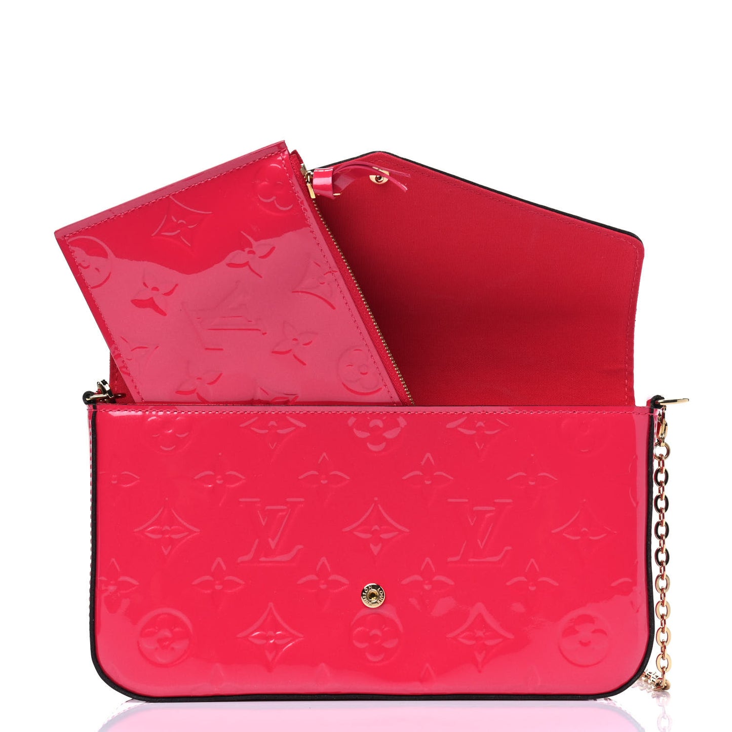 Vernis Felicie Pochette Chain Wallet Hot Pink