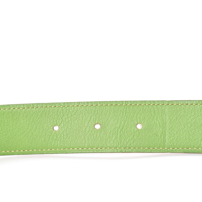 Hermes Veau Gulliver 32mm H Belt 68 Orange Vert Cru 6 of 8
