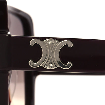 Celine Acetate Triomphe 16 Sunglasses CL40316U Shiny Bordeaux 7 of 8