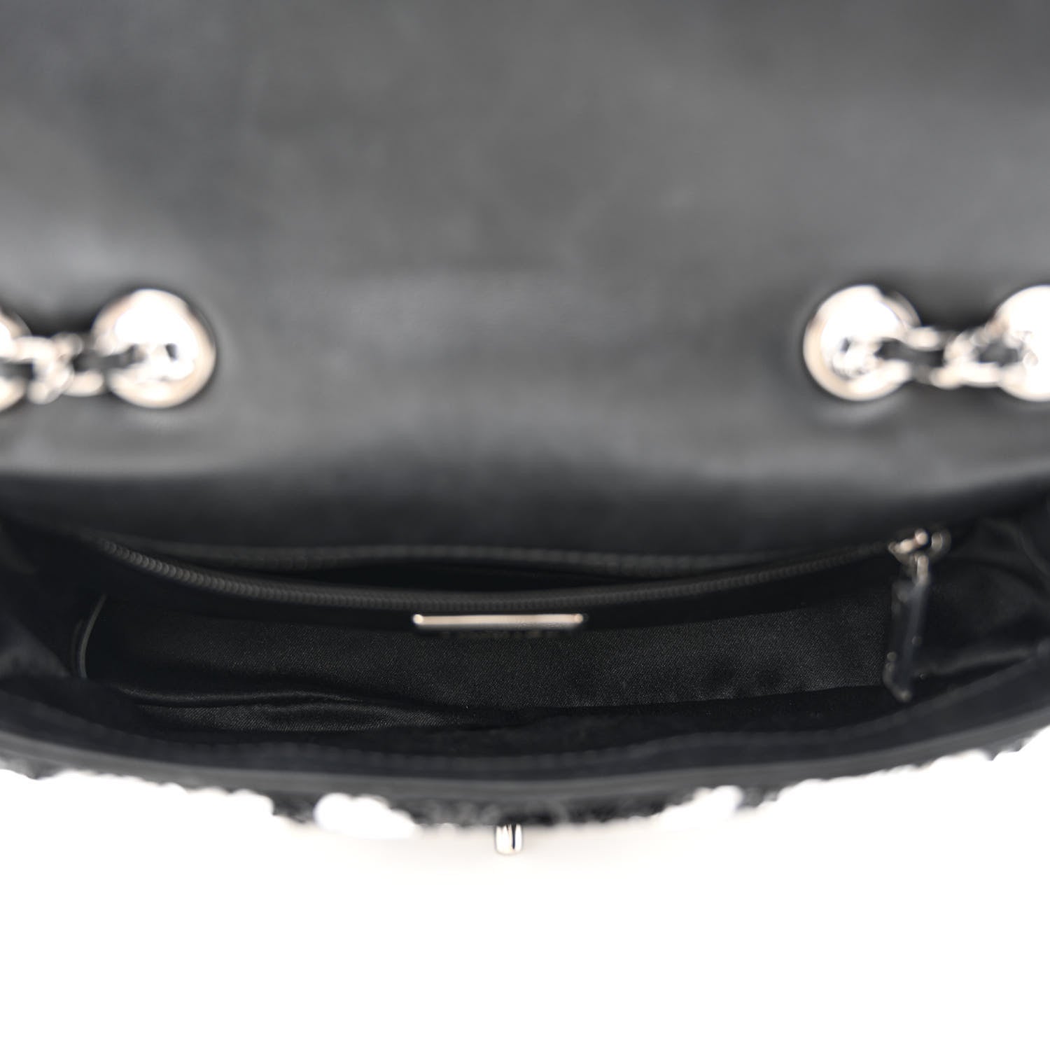 Chanel Sequin Mini Rectangular Flap Black White 5 of 11