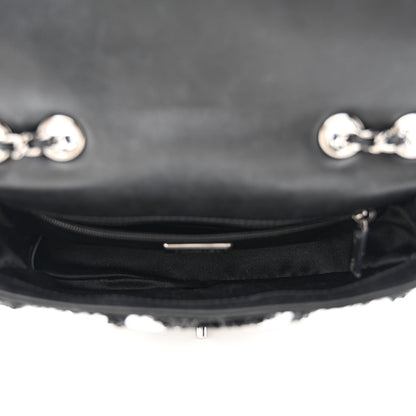 Chanel Sequin Mini Rectangular Flap Black White 5 of 11