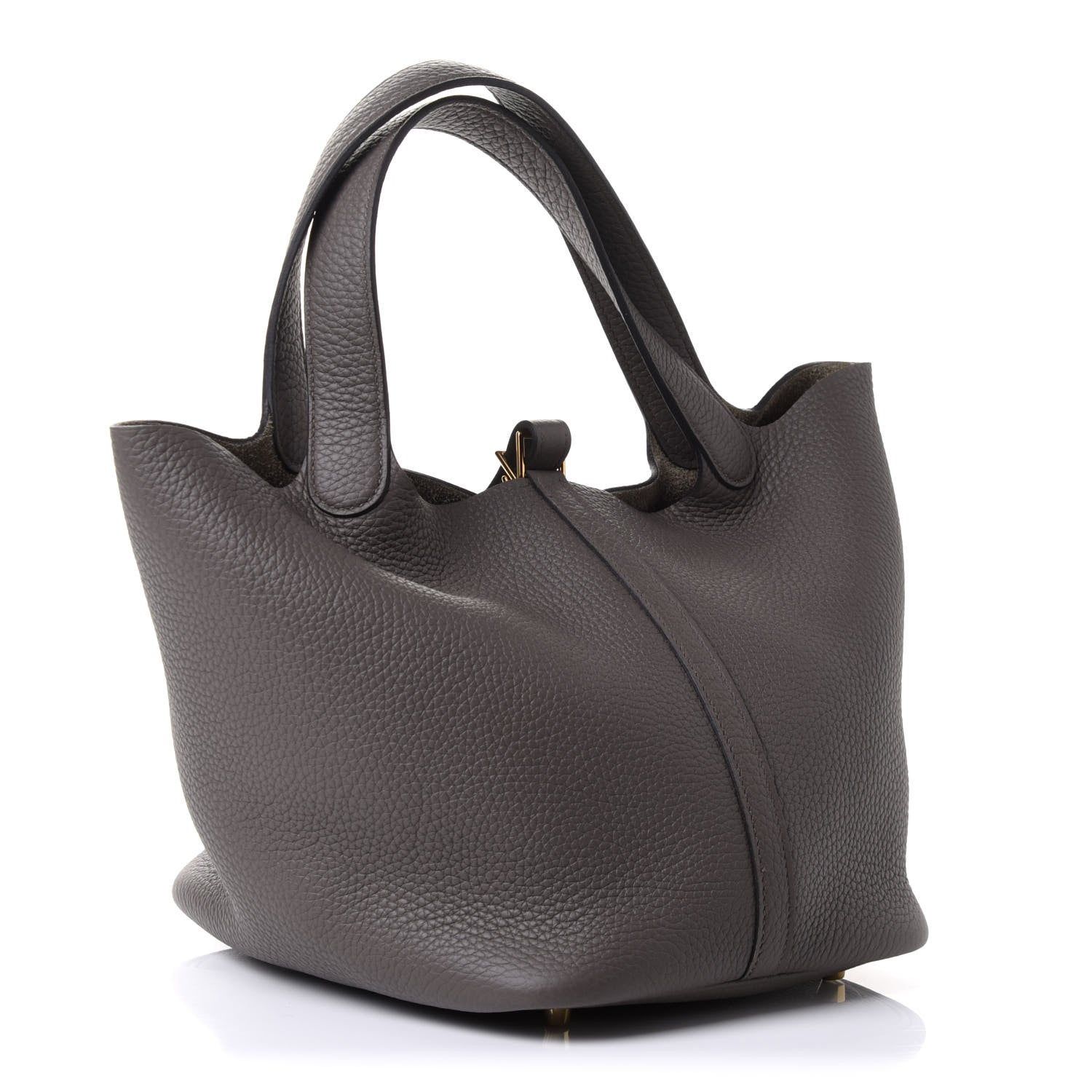 Hermes Taurillon Clemence Picotin Lock 22 MM Etain 4 of 12