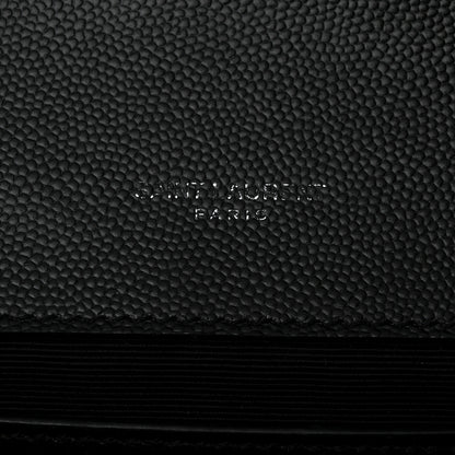 Saint Laurent Grain De Poudre Medium Classic Monogram Kate Satchel Black 6 of 14