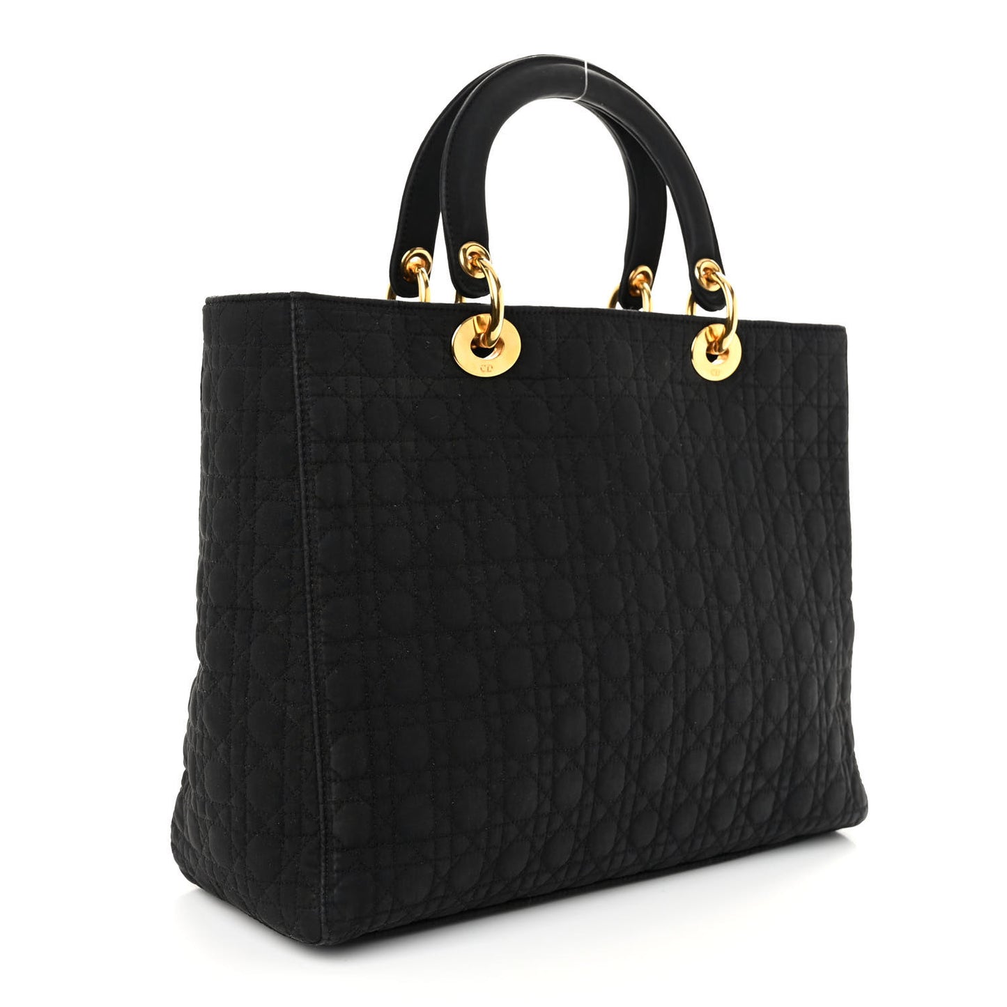 Nylon Cannage Large Lady Dior Black