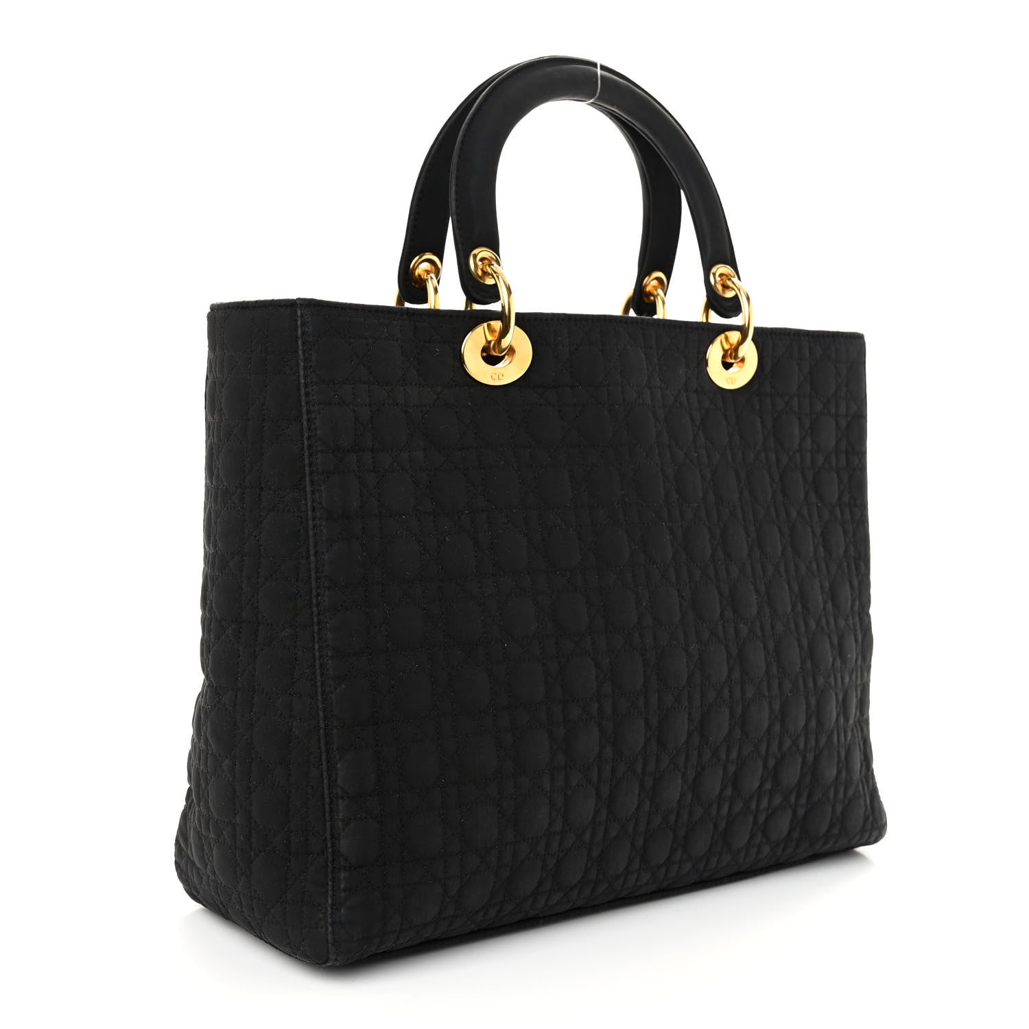 Christian Dior Nylon Cannage Large Lady Dior Black 3 of 13