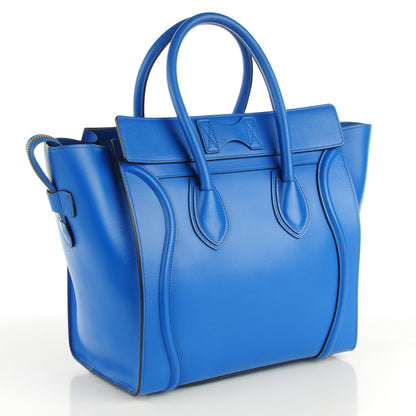 Celine Palmelato Calfskin Mini Luggage Electric Blue 3 of 8