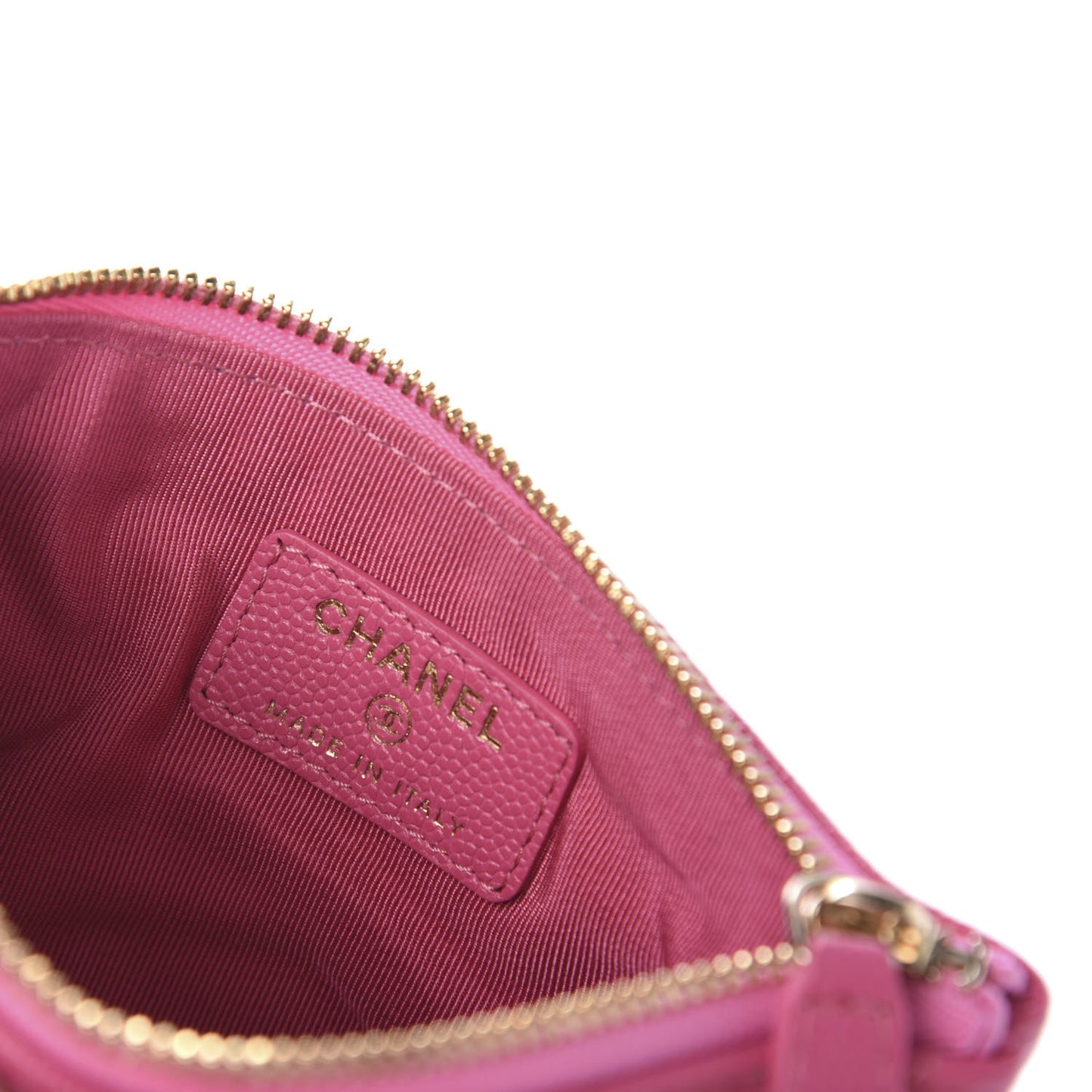 Caviar Quilted Small Cosmetic Case Pink