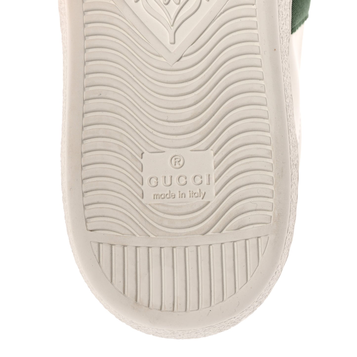 Calfskin Crocodile Web Mens Ace Sneakers 8 White Green