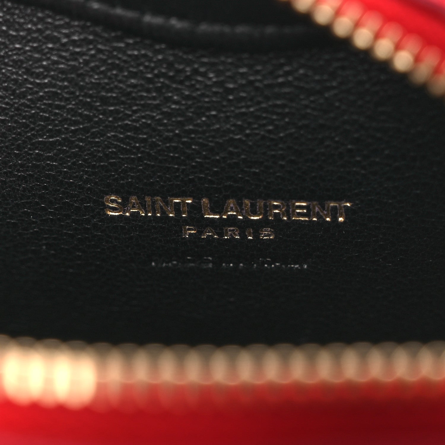 Saint Laurent Metallic Lambskin Small Love Heart Chain Bag Red 6 of 13