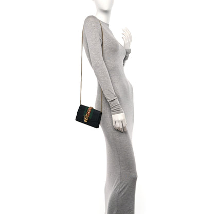 Gucci Calfskin Super Mini Sylvie Chain Shoulder Bag Black 2 of 12