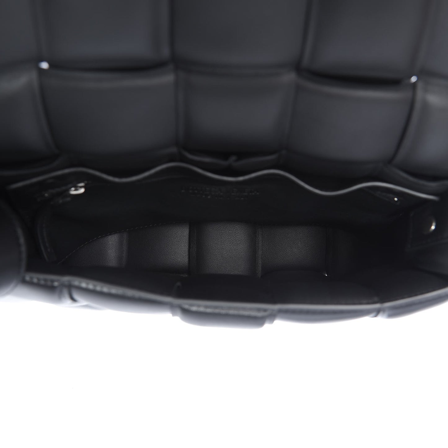 Nappa Maxi Intreccio Padded Cassette Crossbody Bag Black
