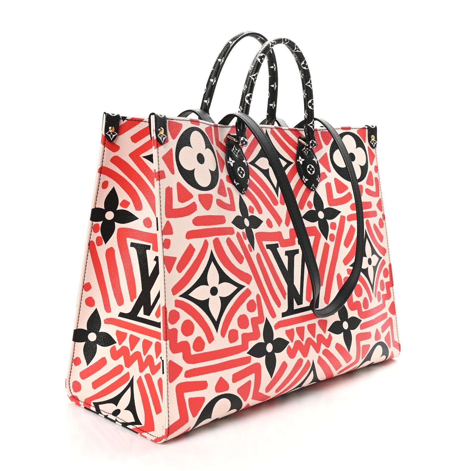 Louis Vuitton Monogram Giant Crafty Onthego GM Creme Rouge Black 3 of 9