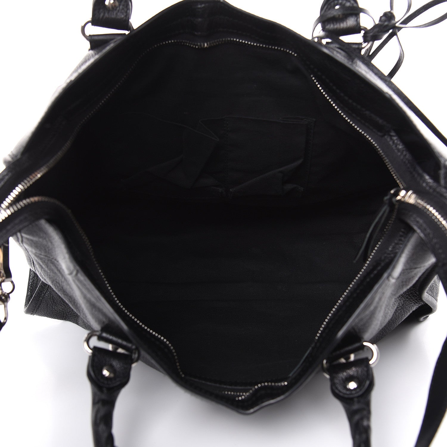 Balenciaga Chevre Silver Metallic Edge Hardware City Black 5 of 13