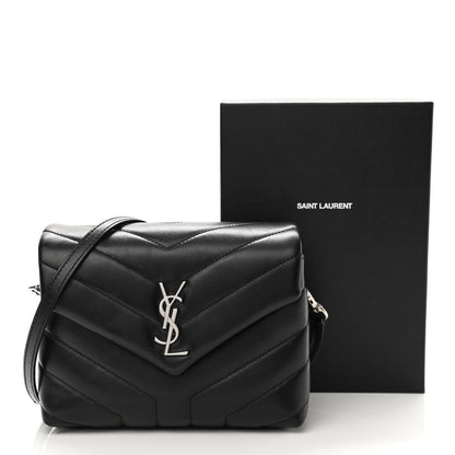 Saint Laurent Calfskin Y Quilted Monogram Toy Loulou Crossbody Bag Black 12 of 12