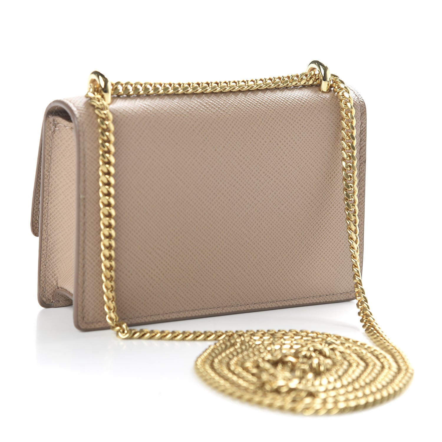Prada Saffiano Card Holder With Chain Cammeo 3 of 10