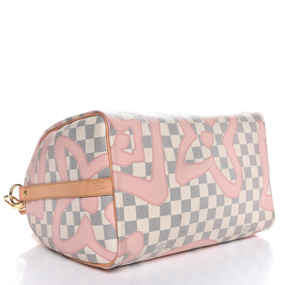 Louis Vuitton Damier Azur Tahitienne Speedy Bandouliere 30 Rose Ballerine 4 of 7