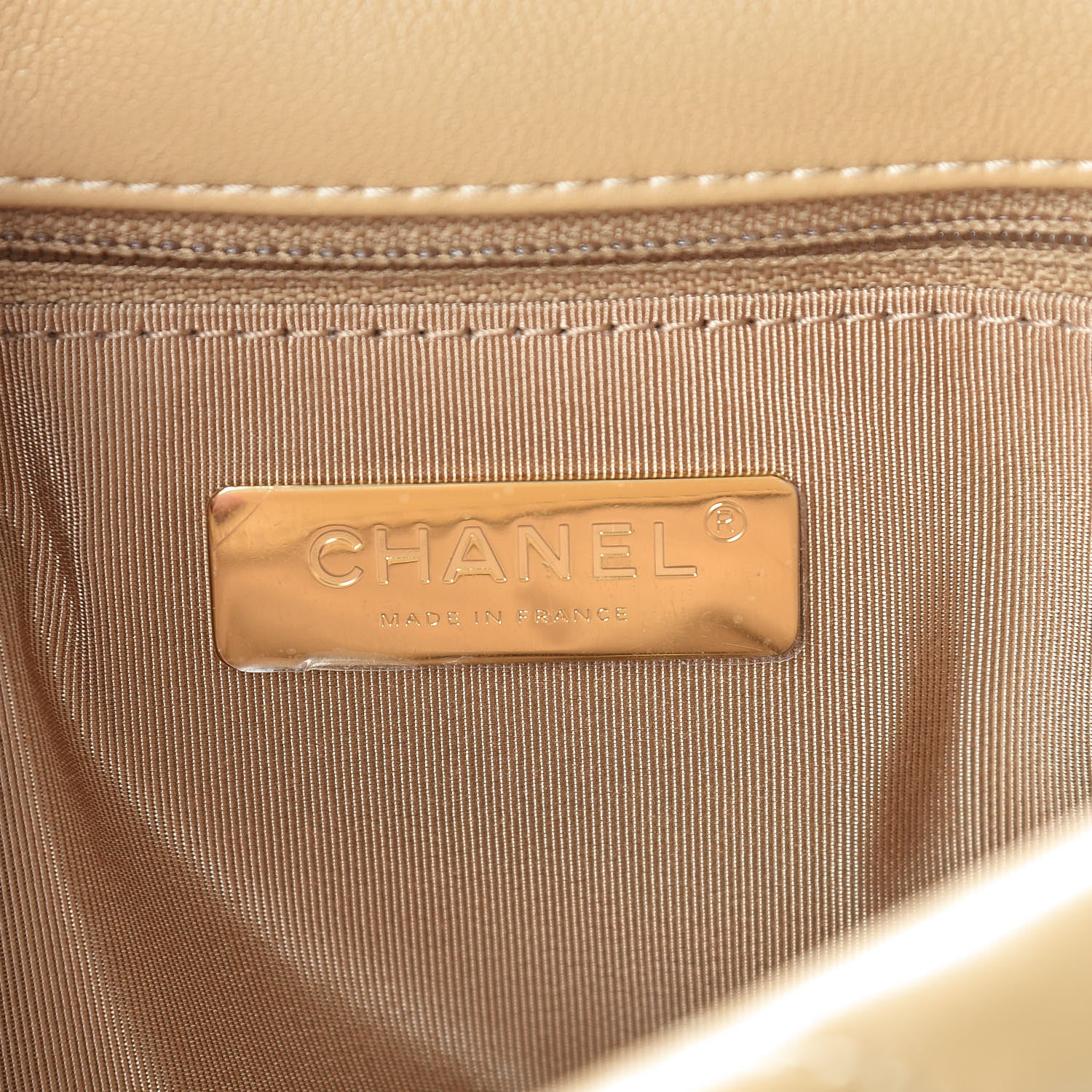 Chanel Lambskin Quilted Medium 19 Flap Dark Beige 6 of 10