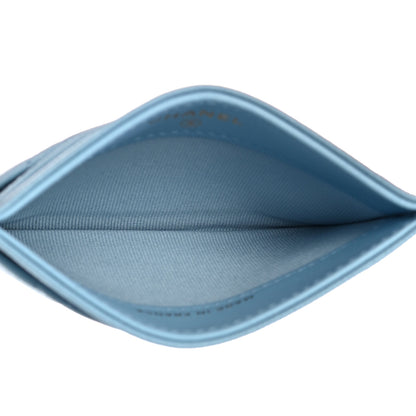 Chanel Caviar Quilted Card Holder Light Blue 5 of 12