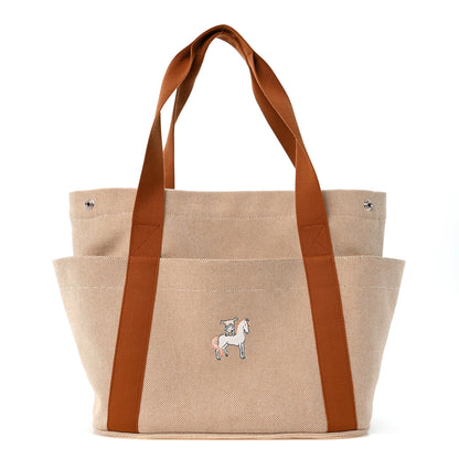 Hermes H Canvas Cabriole Nappy Bag Biscuit 1 of 12