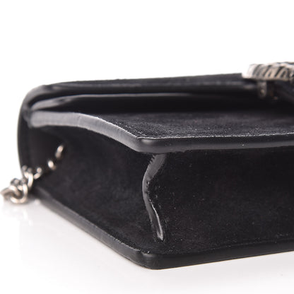Gucci Suede Super Mini Dionysus Shoulder Bag Black 5 of 9