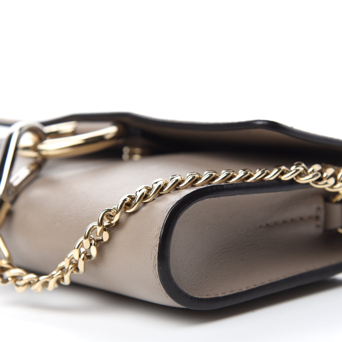 Suede Calfskin Mini Faye Shoulder Bag Motty Grey