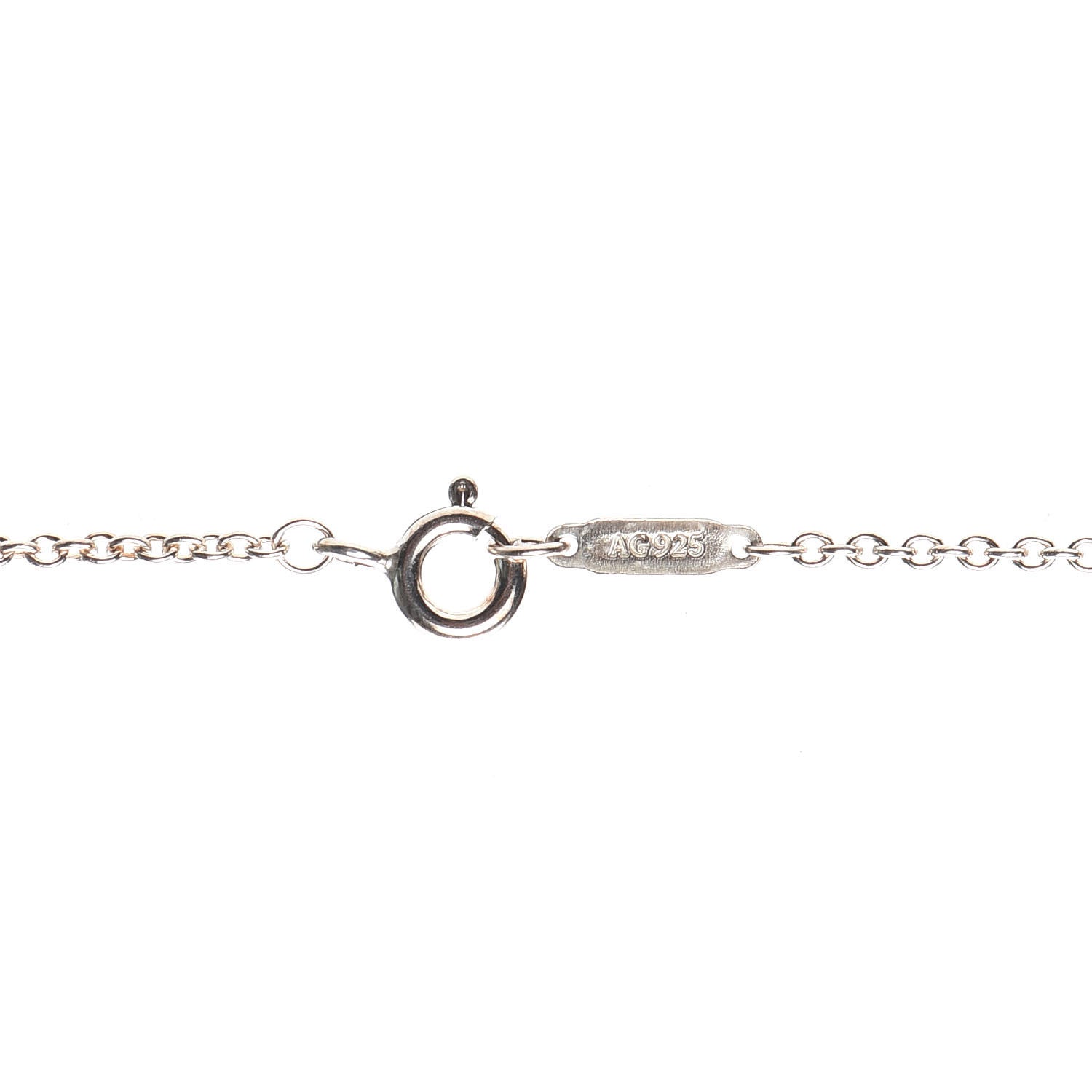 Tiffany Sterling Silver Open Ring Pendant Necklace 4 of 7