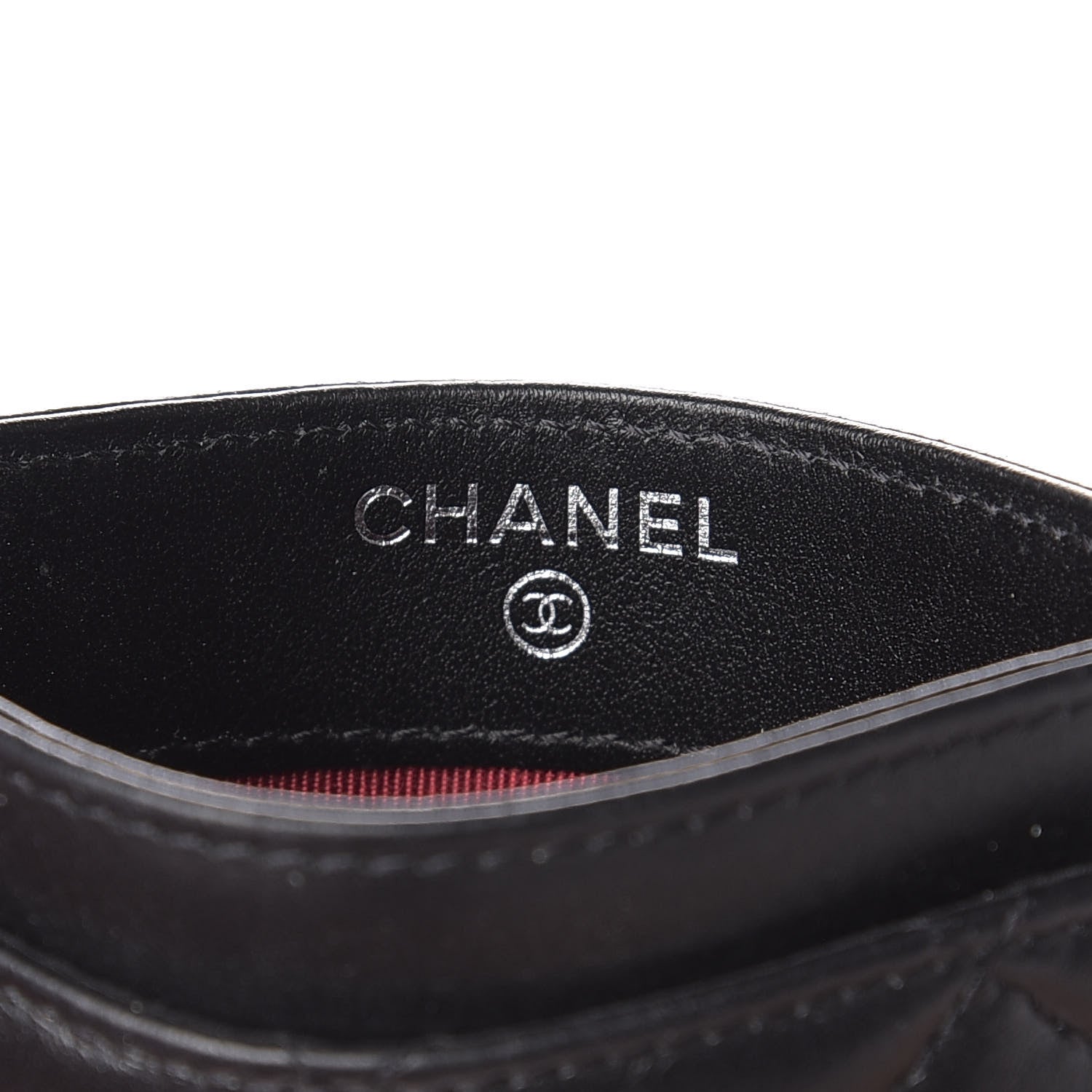 Chanel Aged Calfskin Quilted Gabrielle Card Holder Black 7 of 8