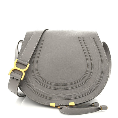 Chloe Calfskin Medium Marcie Round Crossbody Bag Cashmere Grey 1 of 10