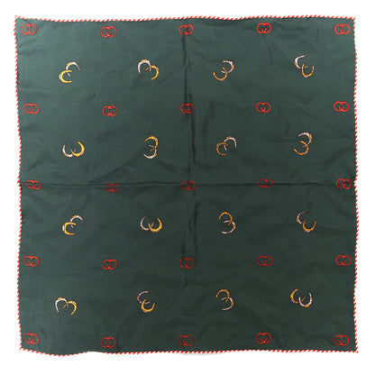 Gucci Silk Twill Poket Logos Pocket Square Green 2 of 4
