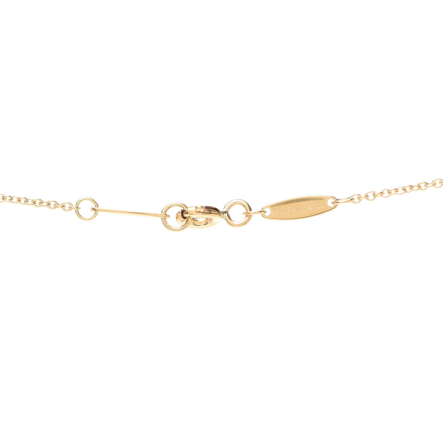 18K Yellow Gold 16mm Elsa Peretti Open Heart Pendant Necklace