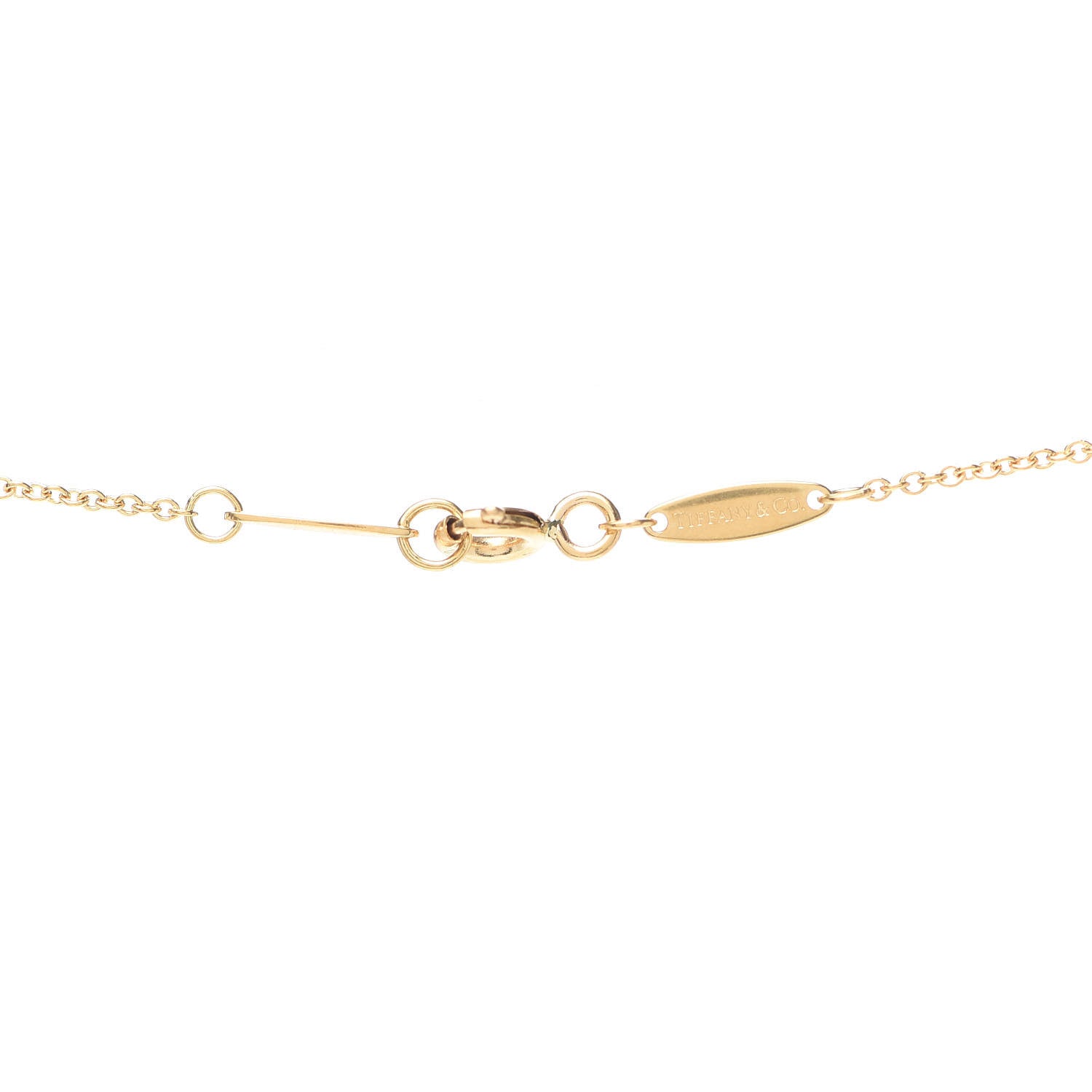 Tiffany 18K Yellow Gold 16mm Elsa Peretti Open Heart Pendant Necklace 4 of 6