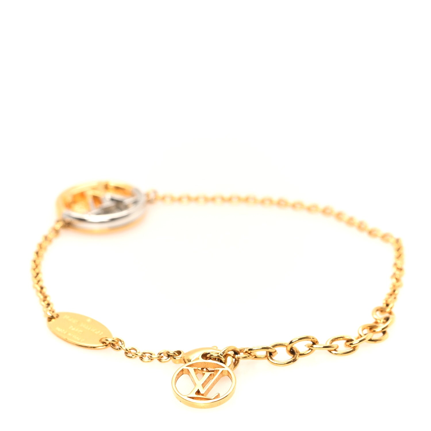 Louis Vuitton Metal L To V Bracelet Gold Silver 3 of 5