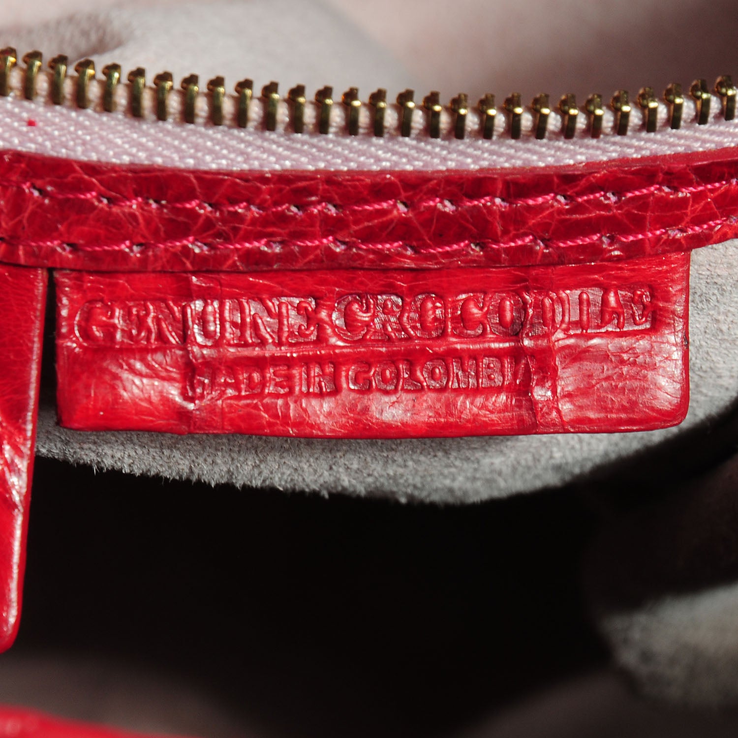 Nancy Gonzalez Crocodile Tote Red 6 of 7