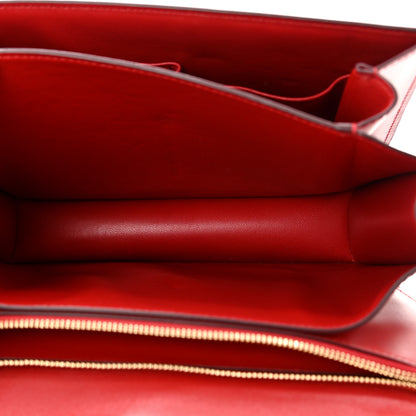 Celine Box Calfskin Medium Classic Box Flap Bag Red 5 of 13