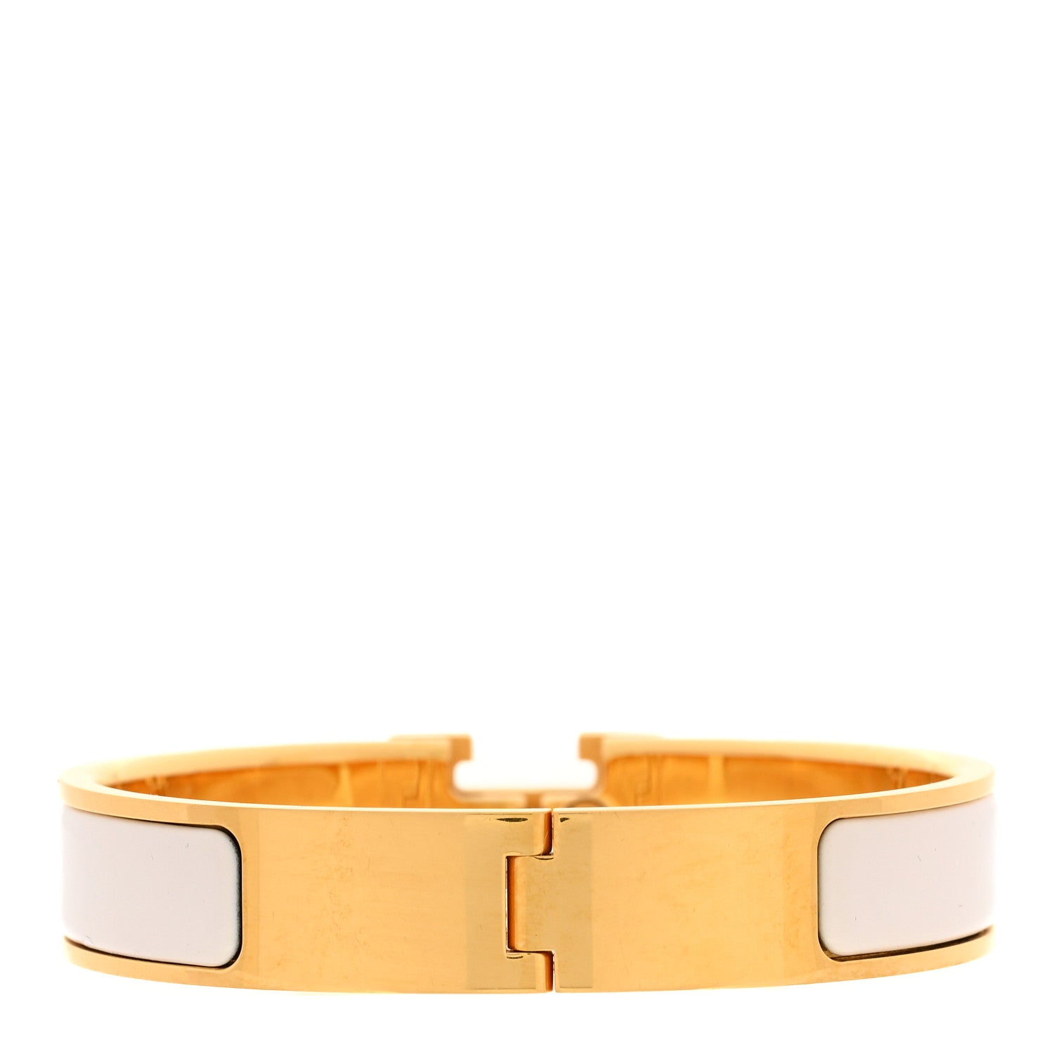 Hermes Enamel Narrow Clic Clac H Bracelet PM White 3 of 5