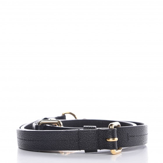 Calfskin Speedy Bandouliere Shoulder Strap Black