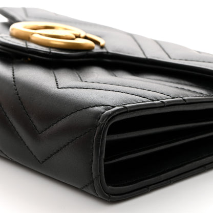 Gucci Calfskin Matelasse GG Marmont Chain Wallet Black 10 of 10