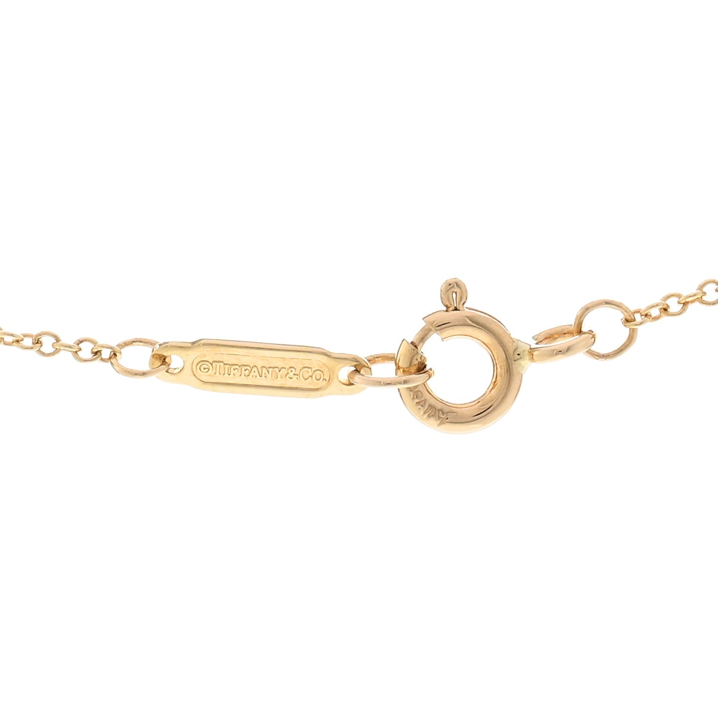 18K Yellow Gold Diamond Fleur de Lis Key Bar Pendant Necklace