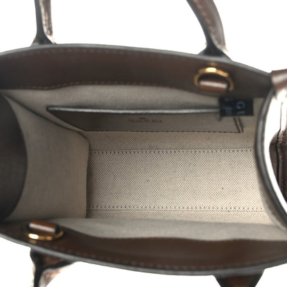 Gucci GG Supreme Monogram Azalea Calfskin Mini Retro Interlocking G Tote Bag Beige Ebony Brown Sugar 5 of 8