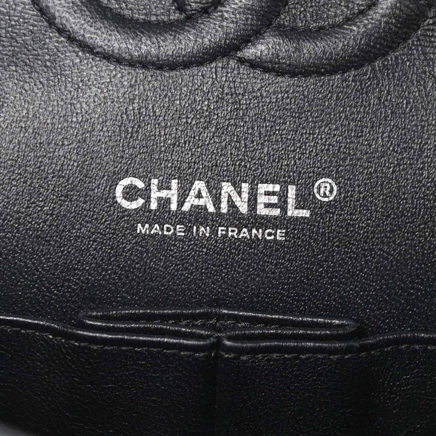 Iridescent Caviar Quilted Medium Double Flap Black
