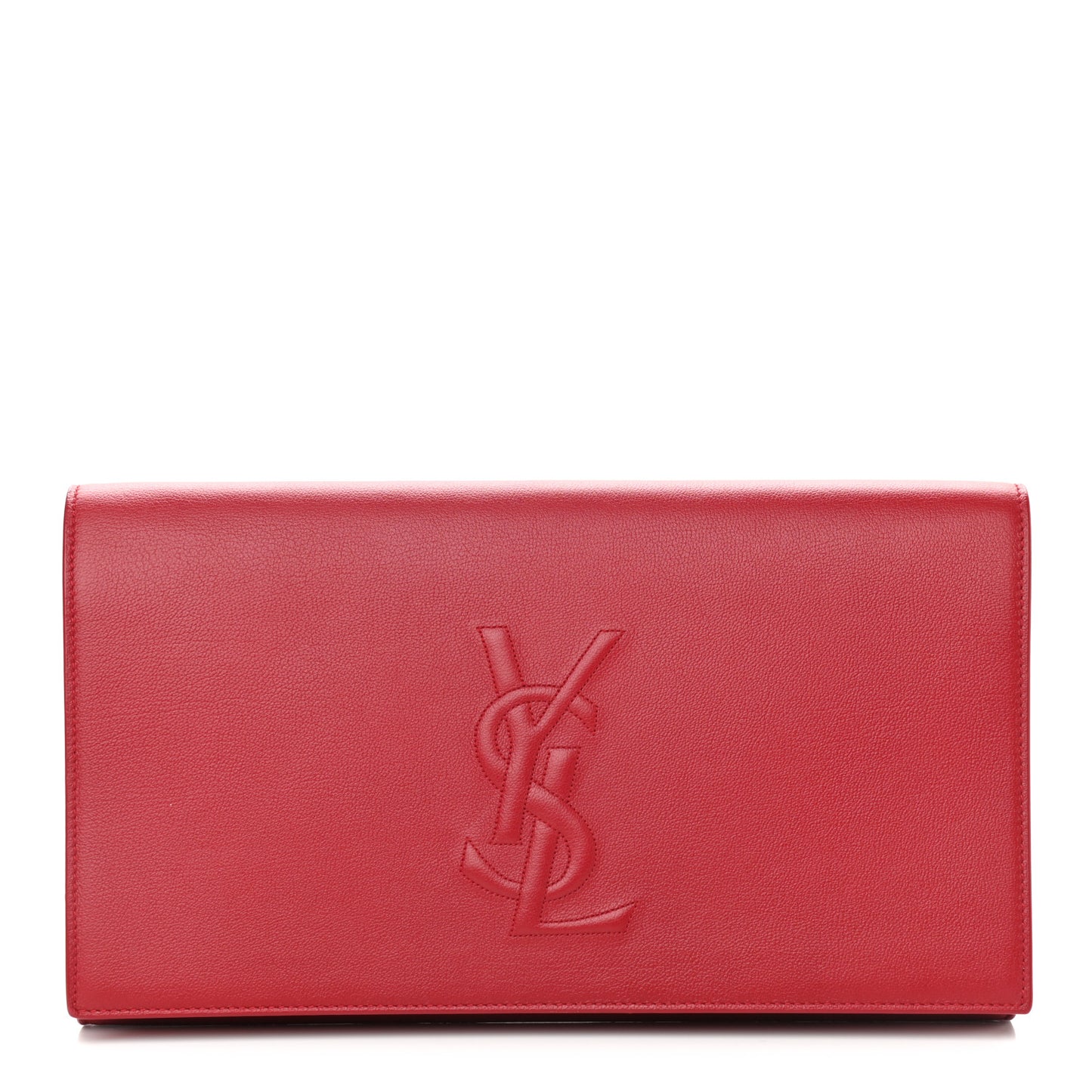 Calfskin Monogram Large Belle De Jour Clutch Red