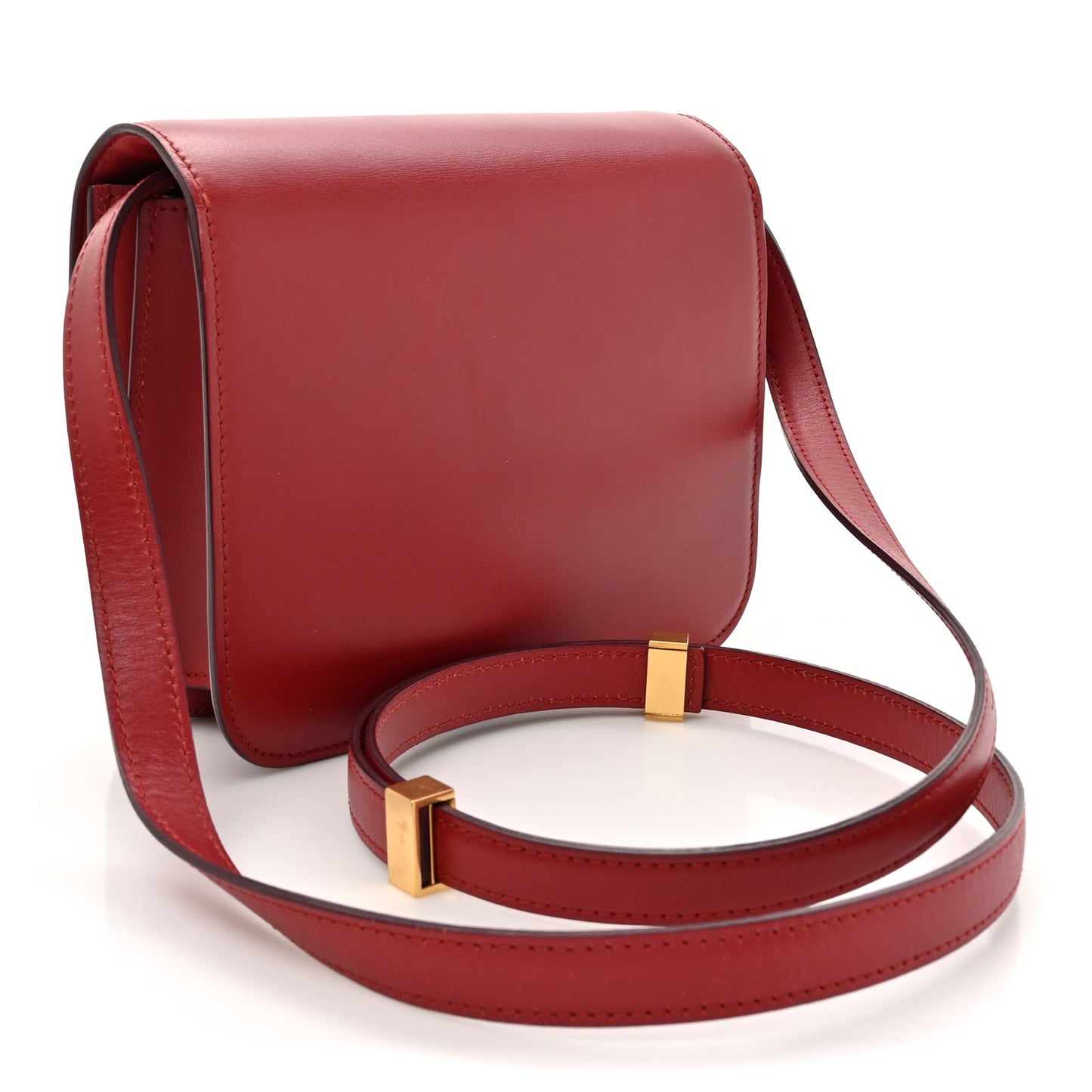 Box Calfskin Teen Classic Box Flap Bag Red