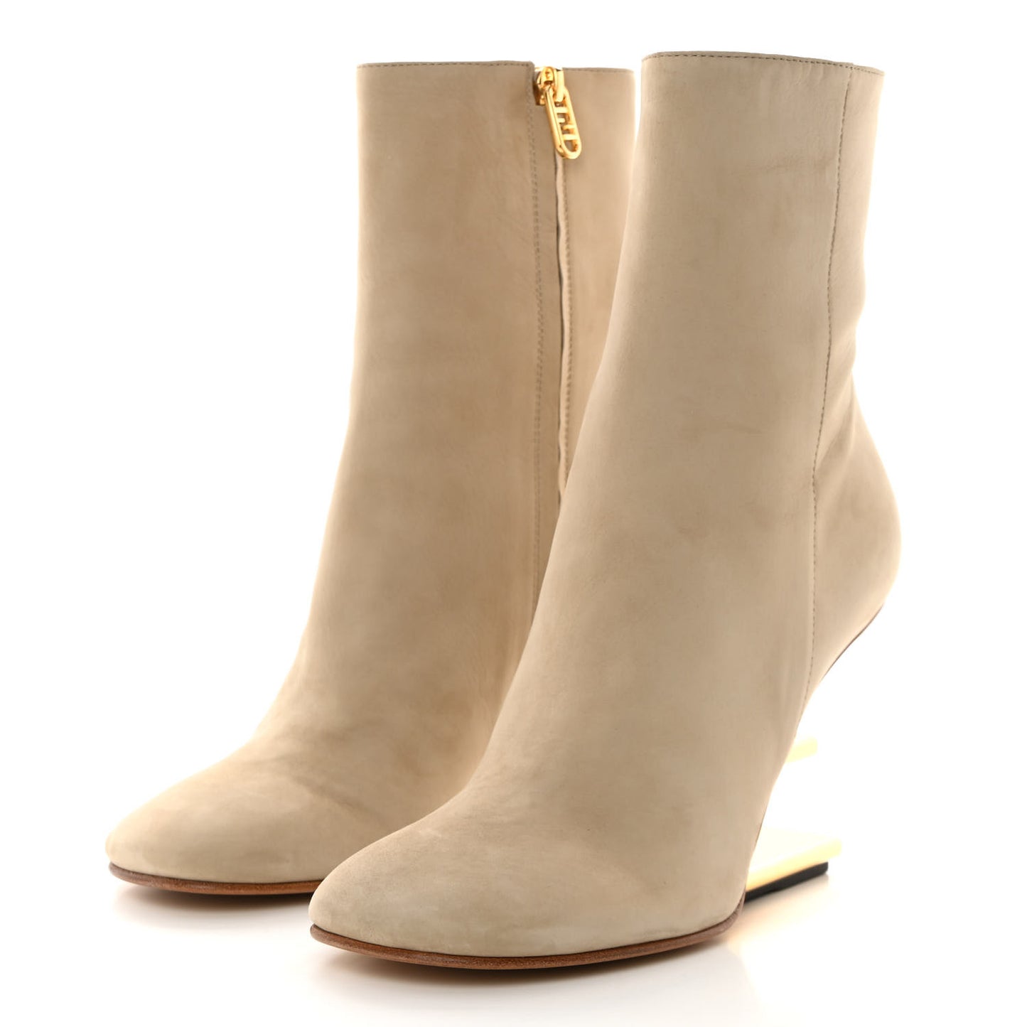 Nubuck Fendi First 95mm Ankle Boots 38.5 Roger