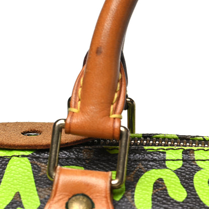 Louis Vuitton Monogram Graffiti Speedy 30 Green 12 of 12