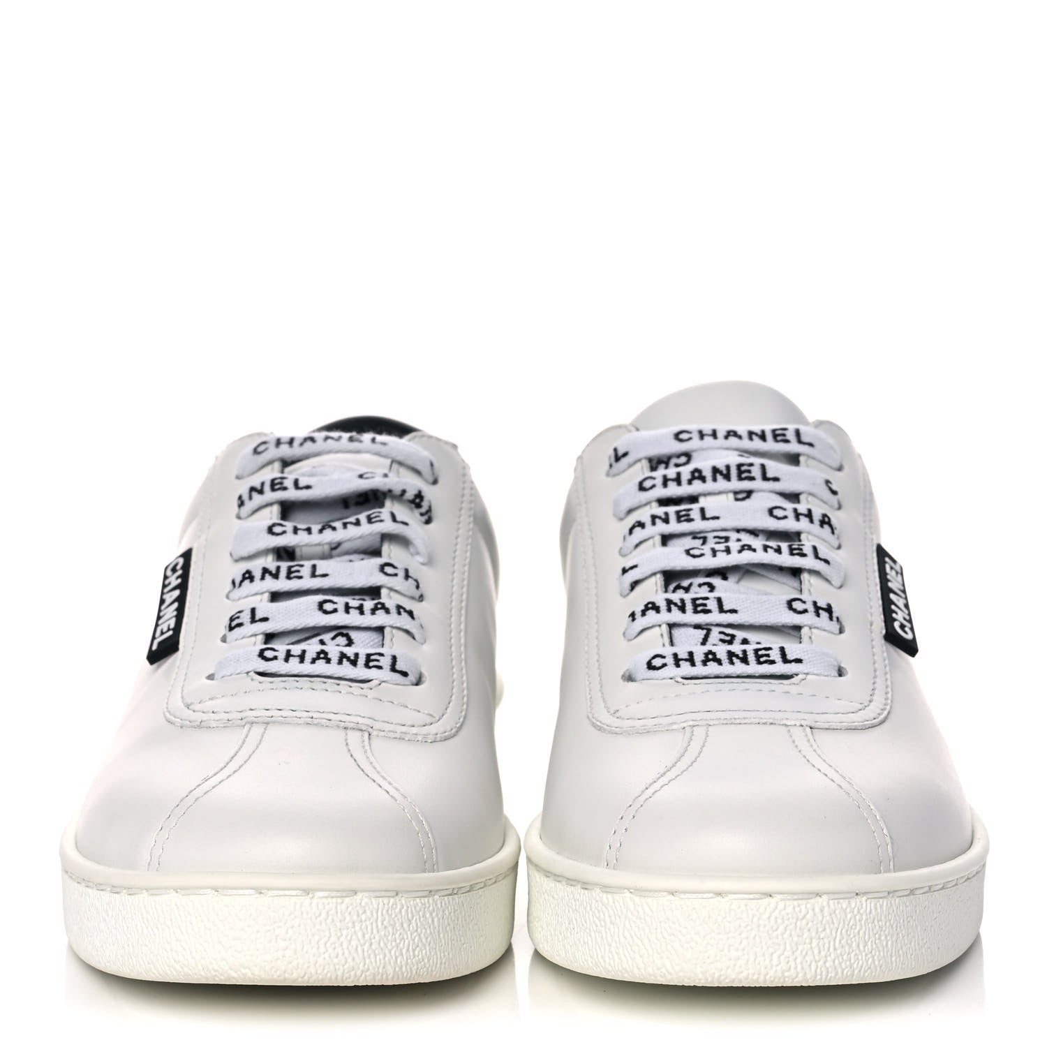 Chanel Calfskin CC Sneakers 35.5 White 2 of 11