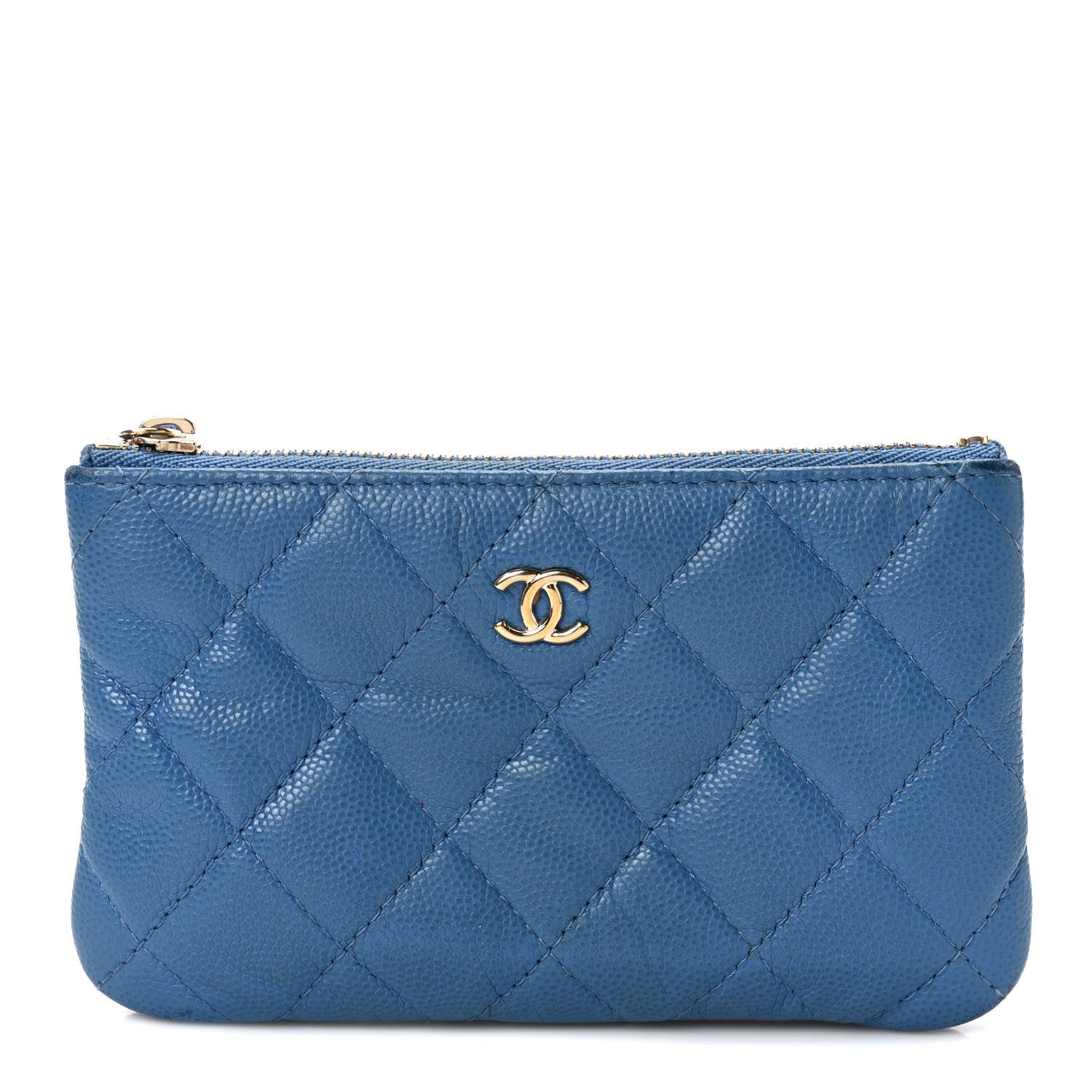 Chanel Caviar Quilted Small Pouch Blue 1 of 7