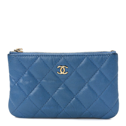 Chanel Caviar Quilted Small Pouch Blue 1 of 7