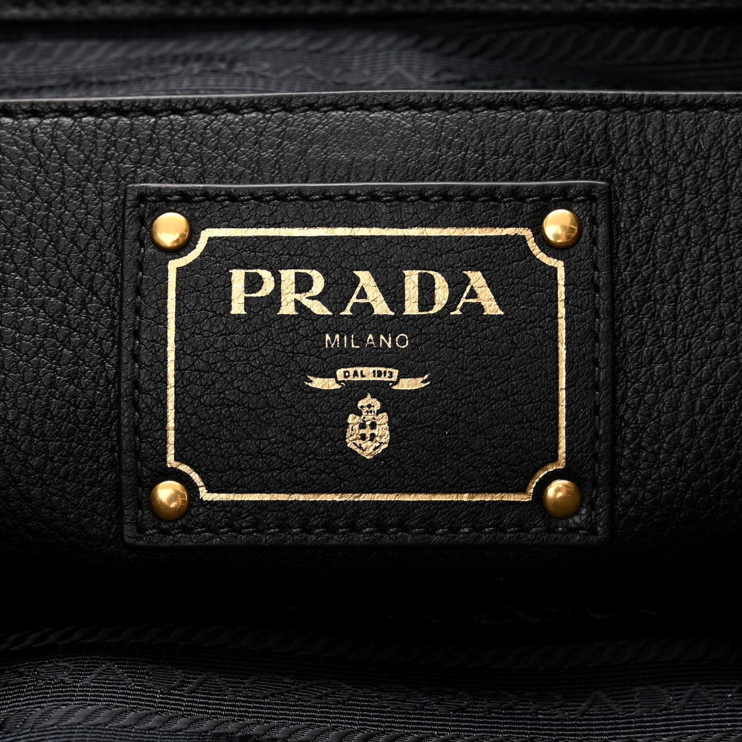 Prada Vitello Daino Tote Black 5 of 10